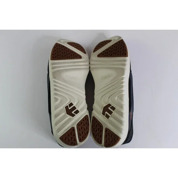 ETNIES SKATE SHOES MEN'S SCOUT NAVY BLUE BROWN WHITE SIZE 10 EUC - Picture 5 of 7